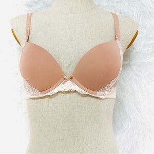 Uncommon Tan and Cream Bra with Elegant Lace